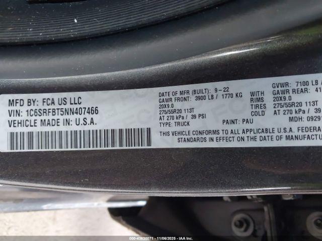 Ram 1500 Big Horn  4x4 6'4 Box Image 6