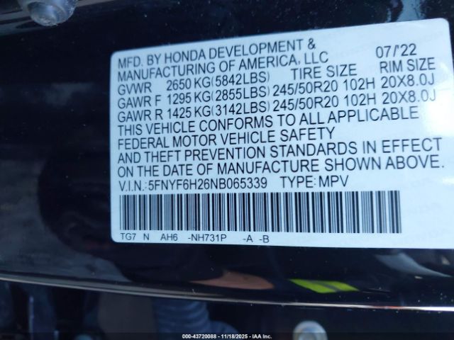 Honda Pilot Awd Special Edition Image 8